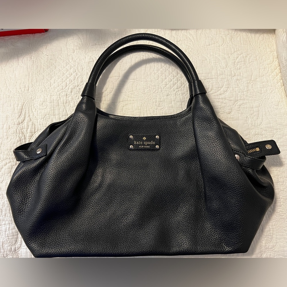 Kate Spade Black Pebbled Leather Shoulder Bag